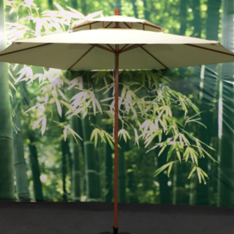 8 rib double top drawstring umbrella